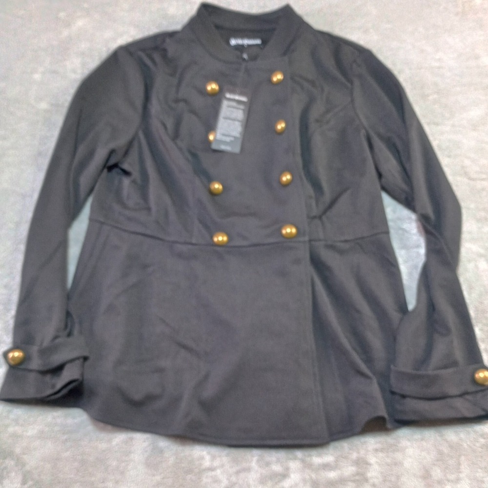 Scarlet Darkness Renaissance‎ Steampunk Double Breasted Jacket Goth Punk Cosplay